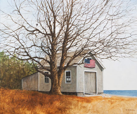 Struna Galleries of Cape Cod Paintings of New England and Cape Cod  - Patriots Day